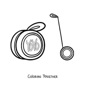 Coloring page of an easy yo-yo