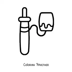 Coloring page of a cup-and-ball toy
