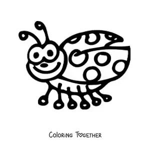 Coloring page of a ladybug for kids