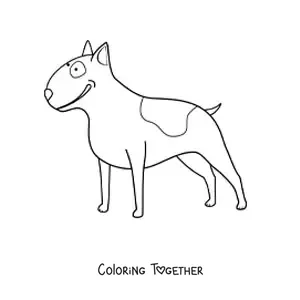 Coloring page of a bull terrier