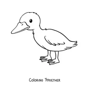 Coloring page of the animated Ugly Duckling