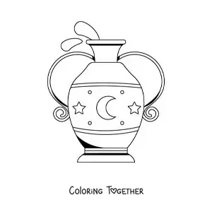 Coloring page of an easy water vessel