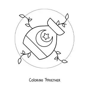 Coloring page of an Aquarius vessel
