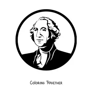 Coloring page of George Washington