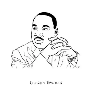 Coloring page of Martin Luther King Jr