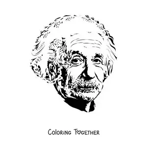 Coloring page of Albert Einstein