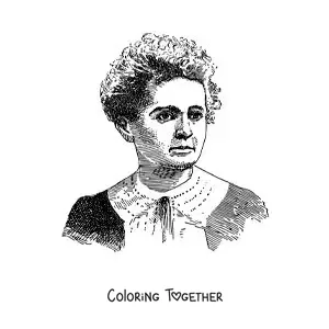 Coloring page of Marie Curie