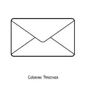 Coloring page of an envelope