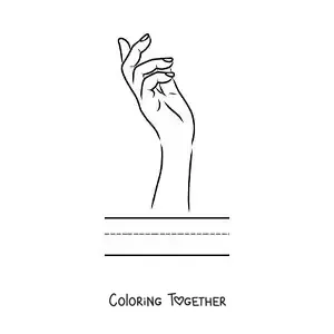 Coloring page of an educational activity for kids about the sense of touch