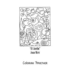 Coloring page of The Garden by Joan Miro