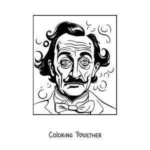 Coloring page of Salvador Dali