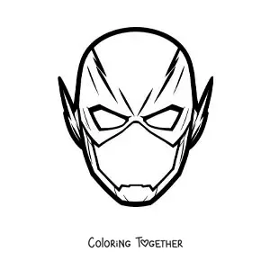 Coloring page of a Flash mask