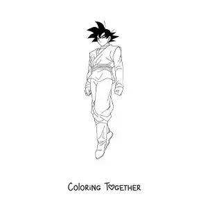 Coloring page of Goku Black