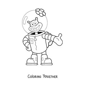 Coloring page of Sandy