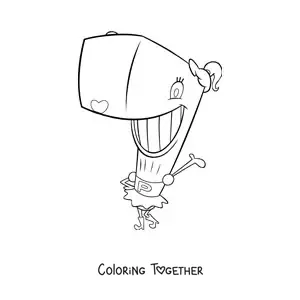 Coloring page of Pearl smiling