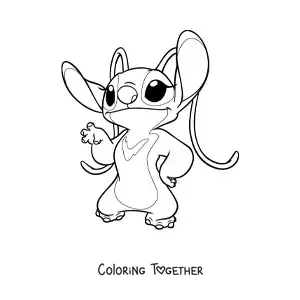 Coloring page of Stitch's girlfriend