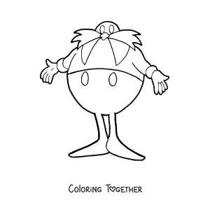 Coloring page of Doctor Eggman from Sonic