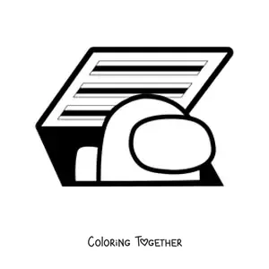 Coloring page of an Among Us vent