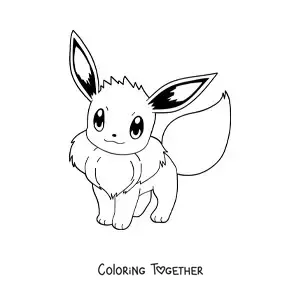 Coloring page of the Pokemon Eevee