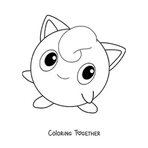 Coloring page of the Pokemon Jigglypuff
