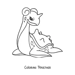 Coloring page of the Pokemon Lapras