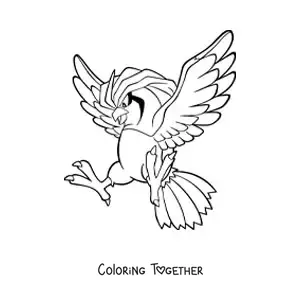 Coloring page of the Pokemon Pidgeotto