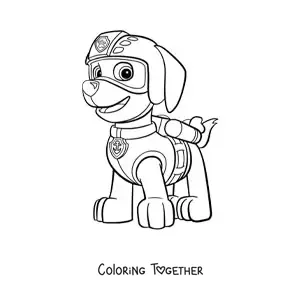 Coloring page of Zuma from Paw Patrol