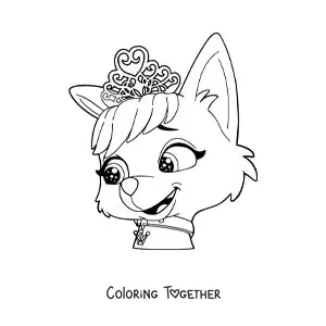 Coloring page of Sweetie's face from Paw Patrol