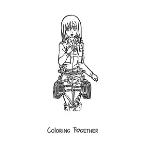 Coloring page of Historia Reiss from Attack On Titan