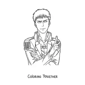 Coloring page of Reiner from Attack On Titan