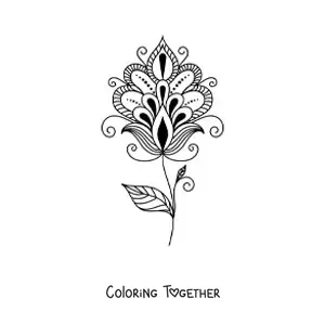 Coloring page of a carnation mandala