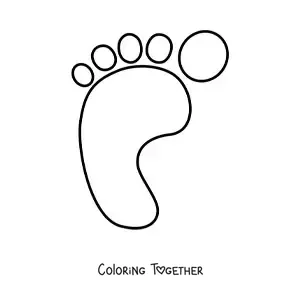 Coloring page of a footprint