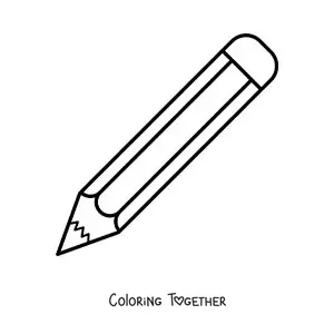 Coloring page of a simple pencil