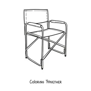 Coloring page of a folding chair