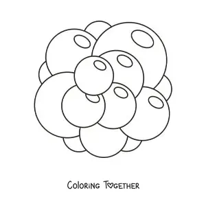 Coloring page of a stem cell