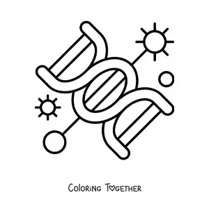 Coloring page of DNA