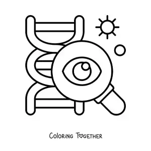 Coloring page of the genome