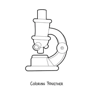 Coloring page of an optical microscope