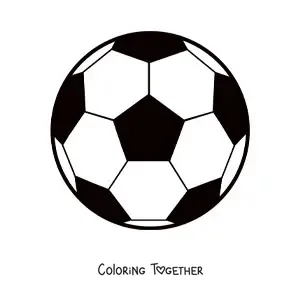 Coloring page of a soccer ball