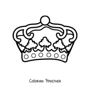 Coloring page of a king's crown