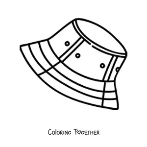 Coloring page of a fisherman hat