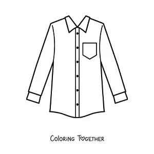 Coloring page of a shirt