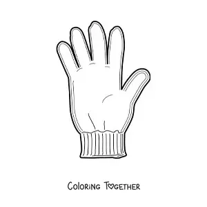 Coloring page of a glove