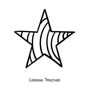 Coloring page of a pretty star