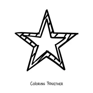 Coloring page of a star