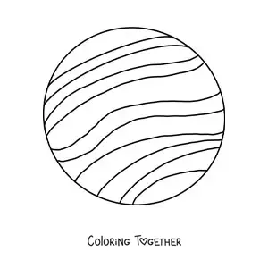 Coloring page of the planet Venus