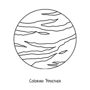 Coloring page of the planet Neptune