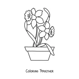 Coloring page of a May flower