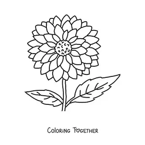Coloring page of a spring flower