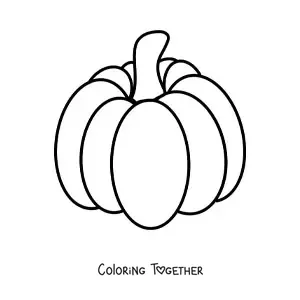 Coloring page of a pumpkin